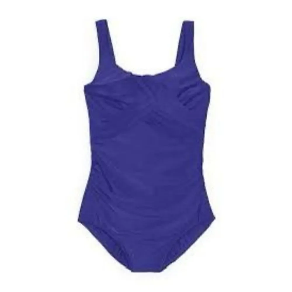 Lands End Women’s 24W DDD Cup Slender Carmella One Piece Swimsuit Tummy Control